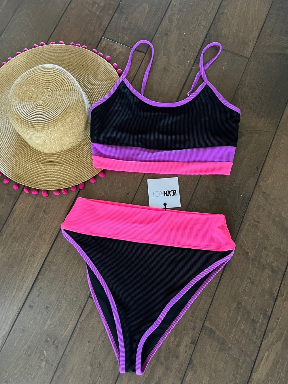 NWT Beach Riot Eva-Emmy Bikini, L Top, XL Bottom - Picture 4 of 12